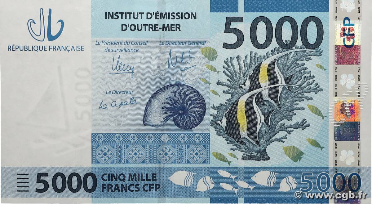 5000 Francs POLYNÉSIE, TERRITOIRES D OUTRE MER  2014 P.07 pr.NEUF