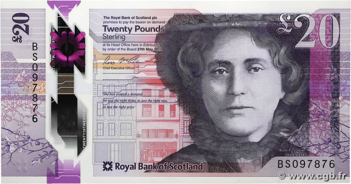 20 Pounds ÉCOSSE  2019 P.372 NEUF