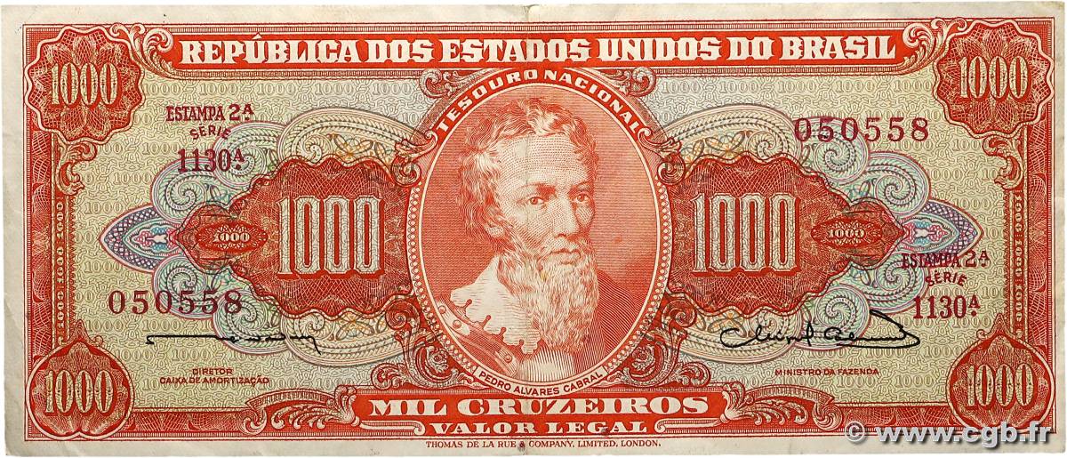 1000 Cruzeiros BRÉSIL  1963 P.181 TTB+