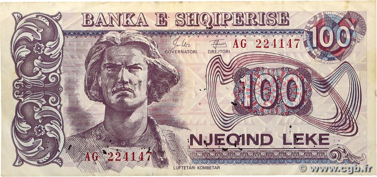 100 Lekë ALBANIE  1993 P.55a TTB+