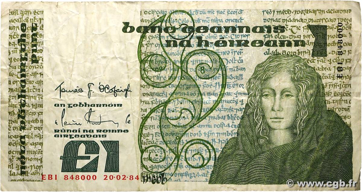 1 Pound IRLANDE  1984 P.070c TB