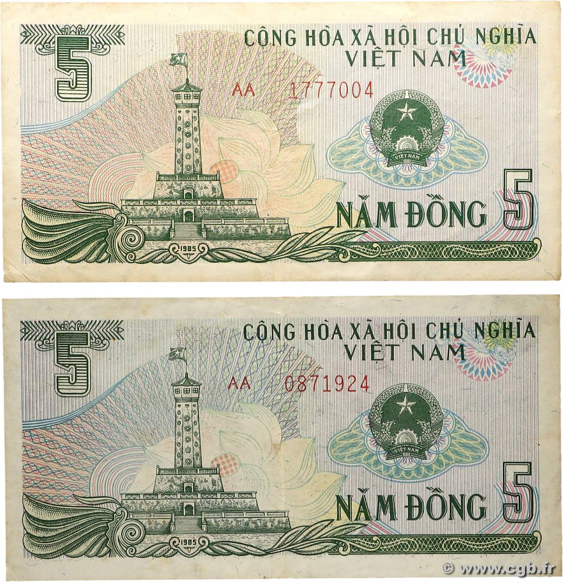 5 Dong Lot VIET NAM   1985 P.092a TTB+
