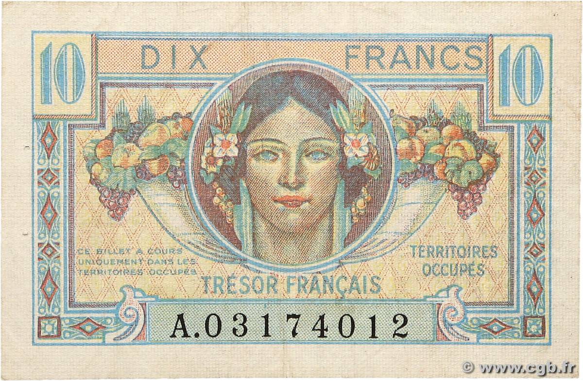 10 Francs TRÉSOR FRANÇAIS FRANCE  1947 VF.30.01 VF