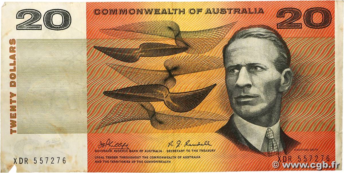 20 Dollars AUSTRALIE  1972 P.41c TB