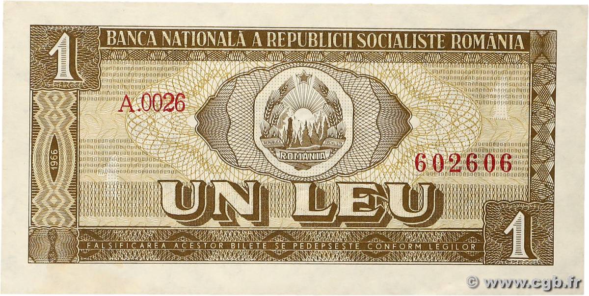 1 Leu ROUMANIE  1966 P.091a pr.SPL