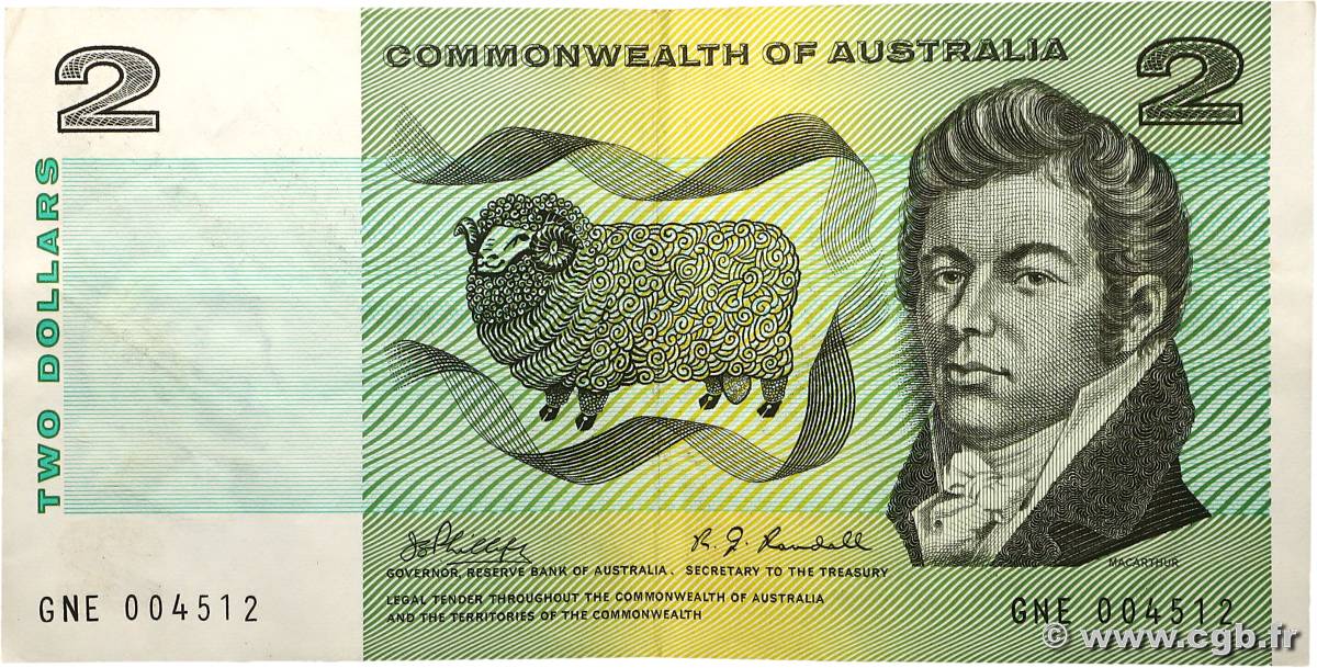 2 Dollars AUSTRALIA  1966 P.38c q.SPL