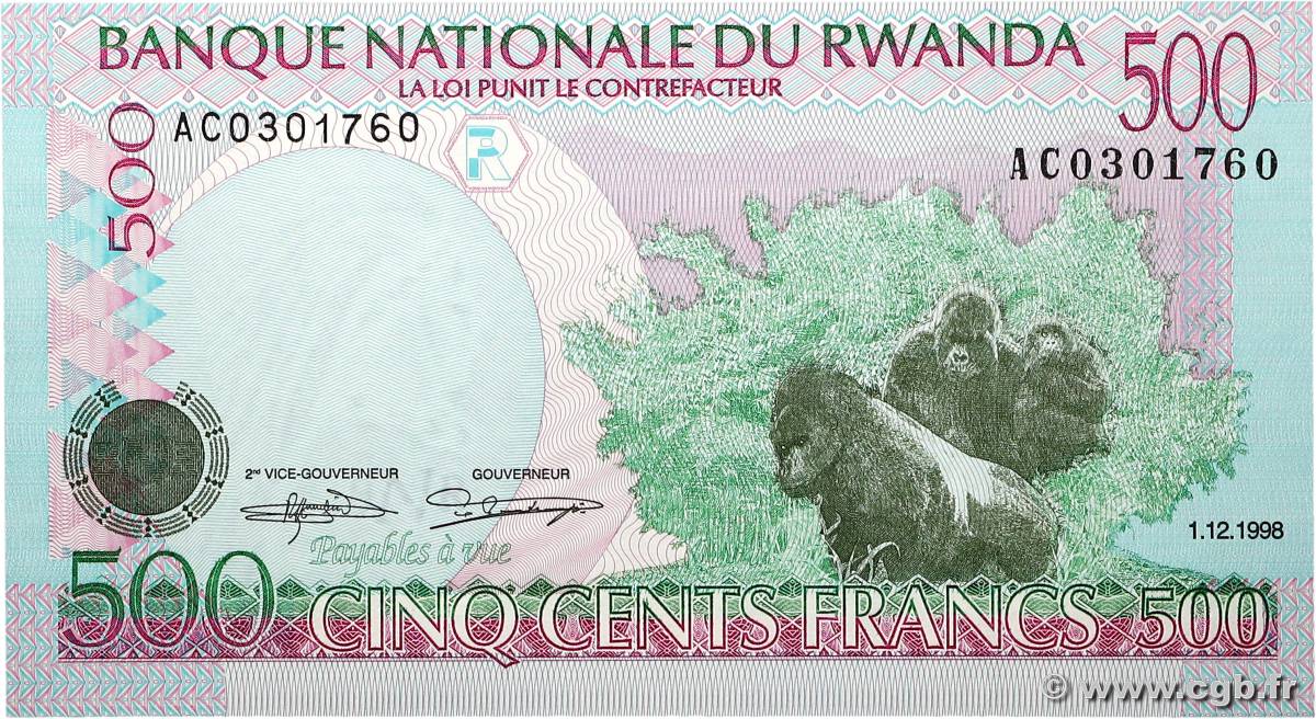 500 Francs RWANDA  1998 P.26b NEUF
