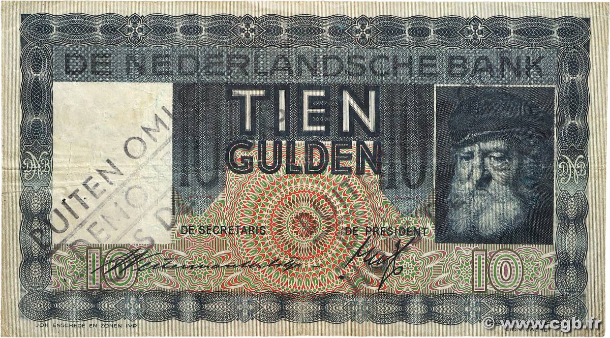 10 Gulden Annulé PAYS-BAS  1933 P.049 TB+