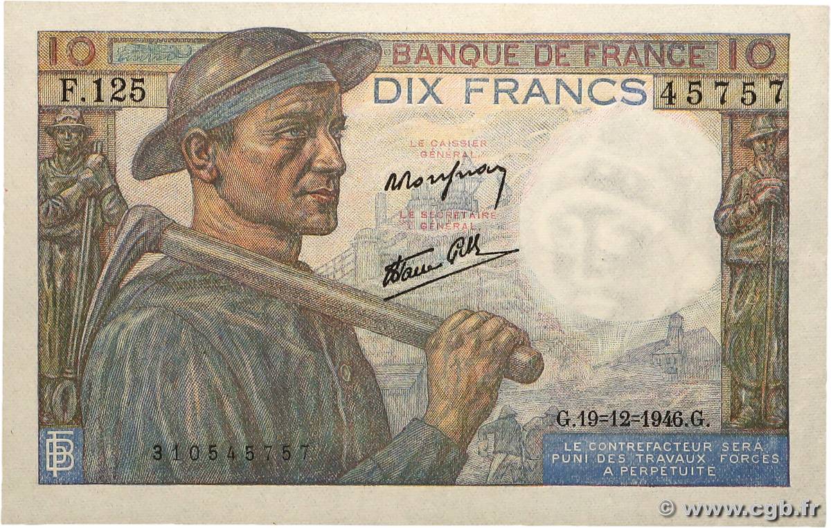 10 Francs MINEUR FRANCE  1946 F.08.16 SUP
