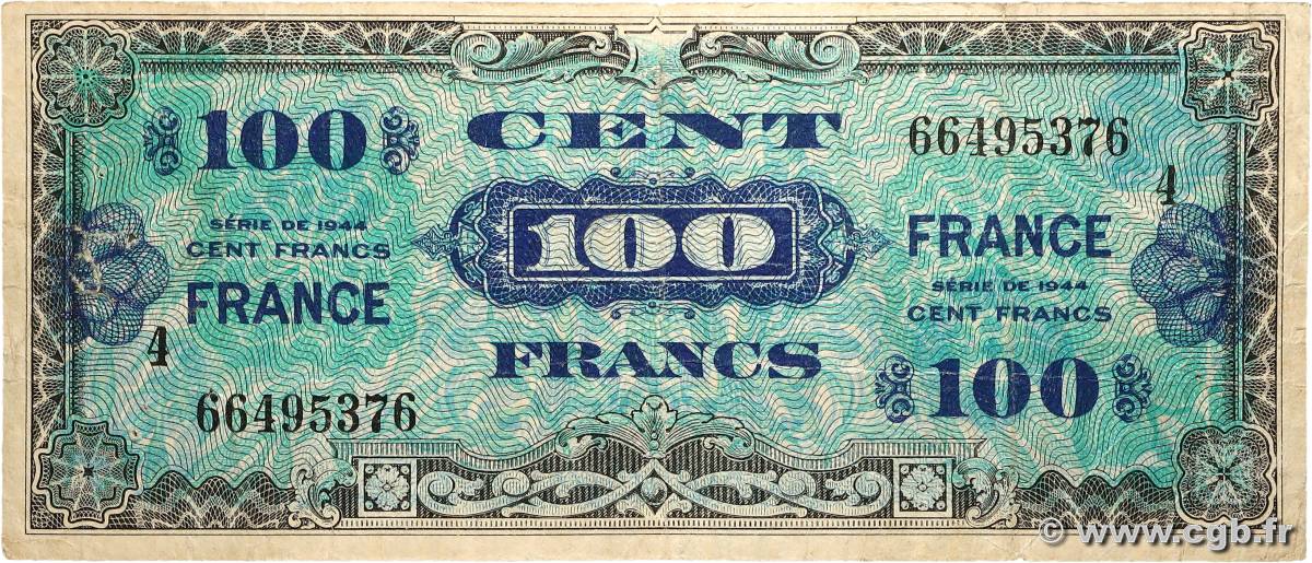 100 Francs FRANCE FRANCE  1945 VF.25.04 TB