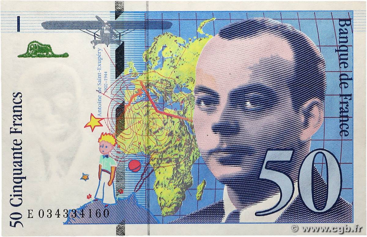 50 Francs SAINT-EXUPÉRY modifié FRANCE  1997 F.73.04 AU