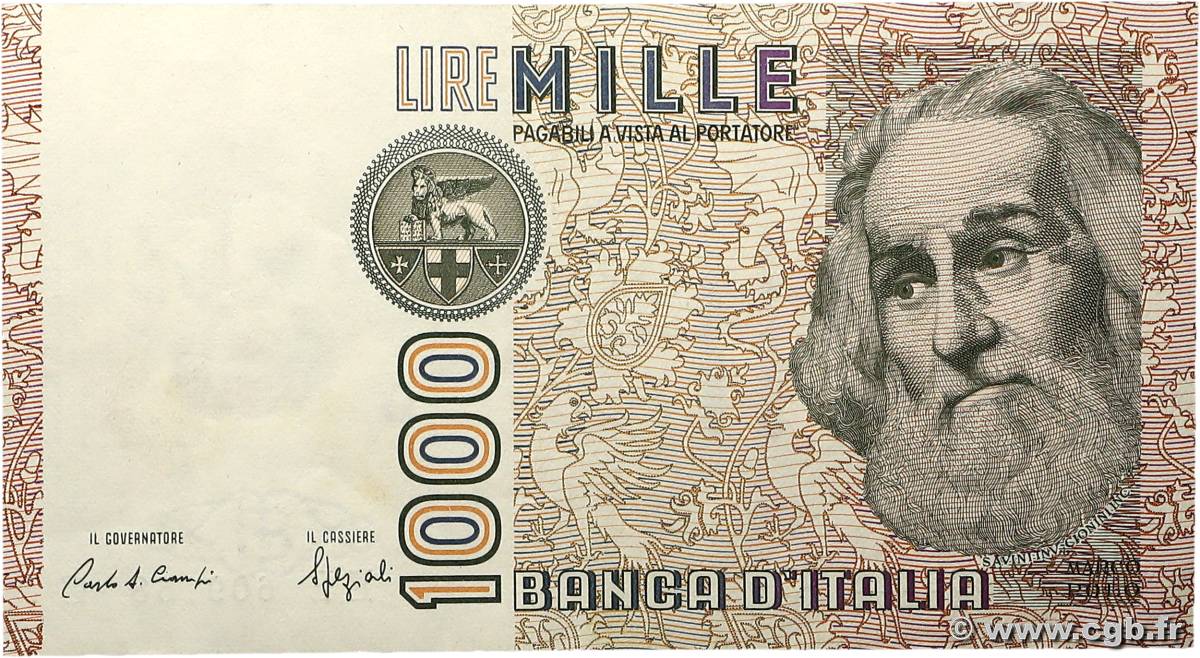 1000 Lire ITALY  1982 P.109a VF+