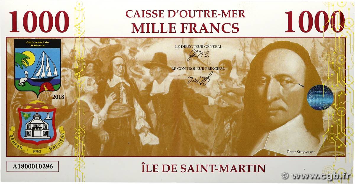 1000 Francs ANTILLES FRANÇAISES  2018  NEUF