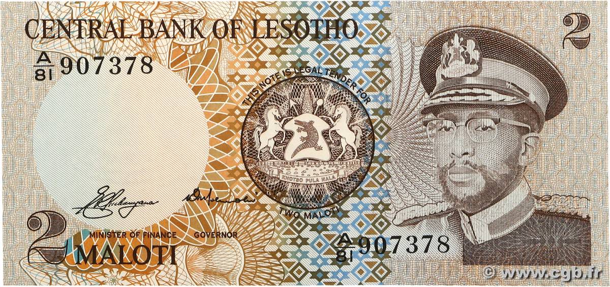 2 Maloti LESOTHO  1981 P.04a SPL