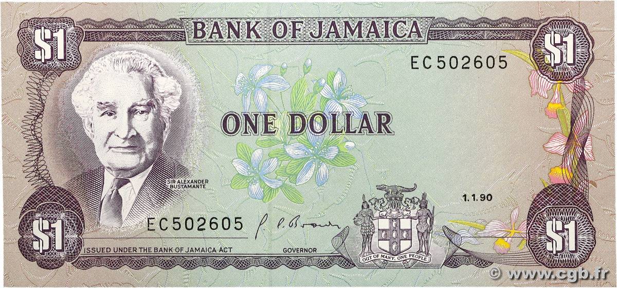 1 Dollar JAMAICA  1990 P.68Ad UNC