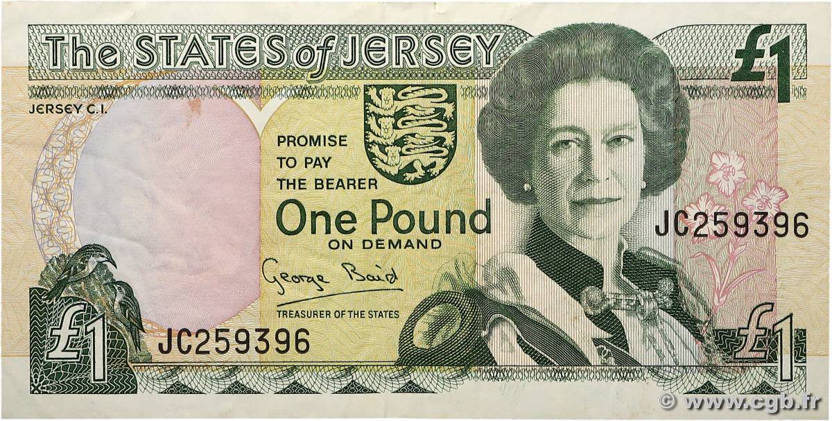 1 Pound JERSEY  1993 P.20a VF
