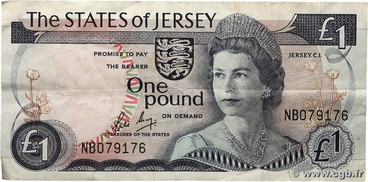 1 Pound JERSEY  2010 P.11b F+