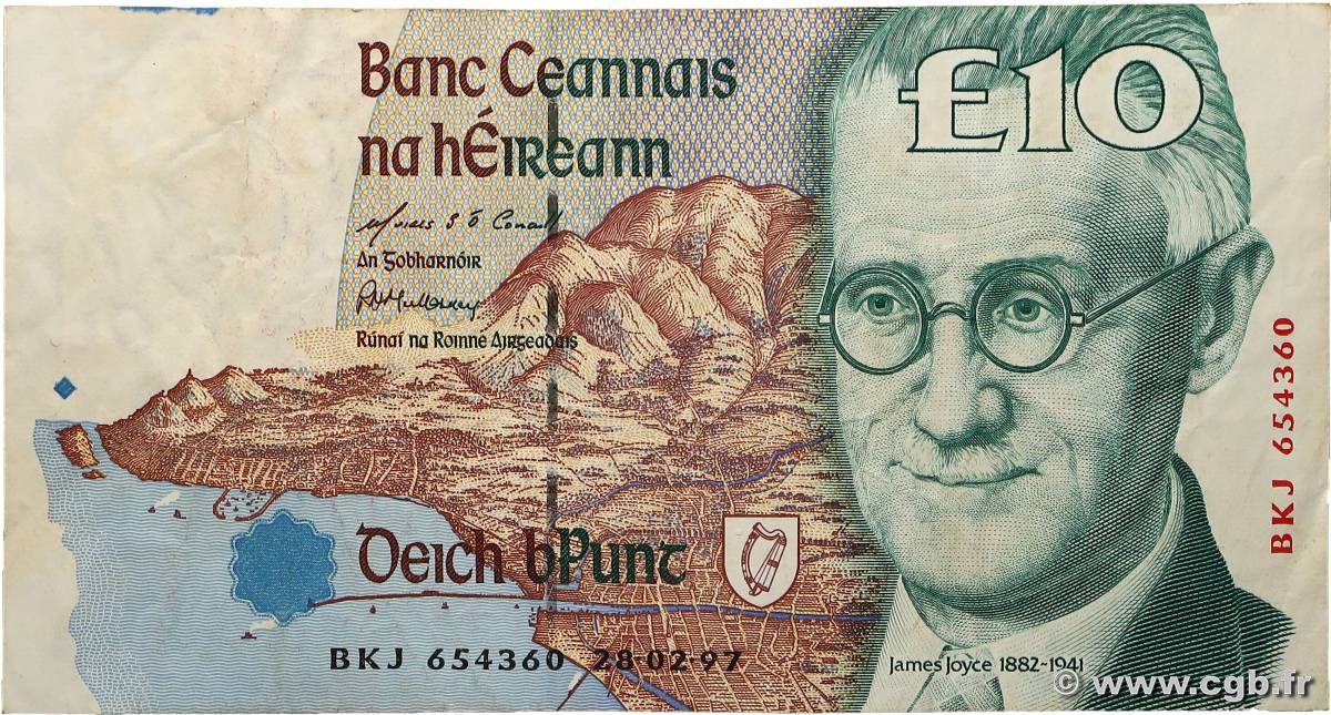10 Pounds IRELAND REPUBLIC  1997 P.076b F