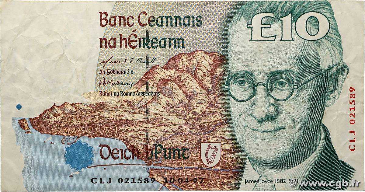 10 Pounds IRELAND REPUBLIC  1997 P.076b F