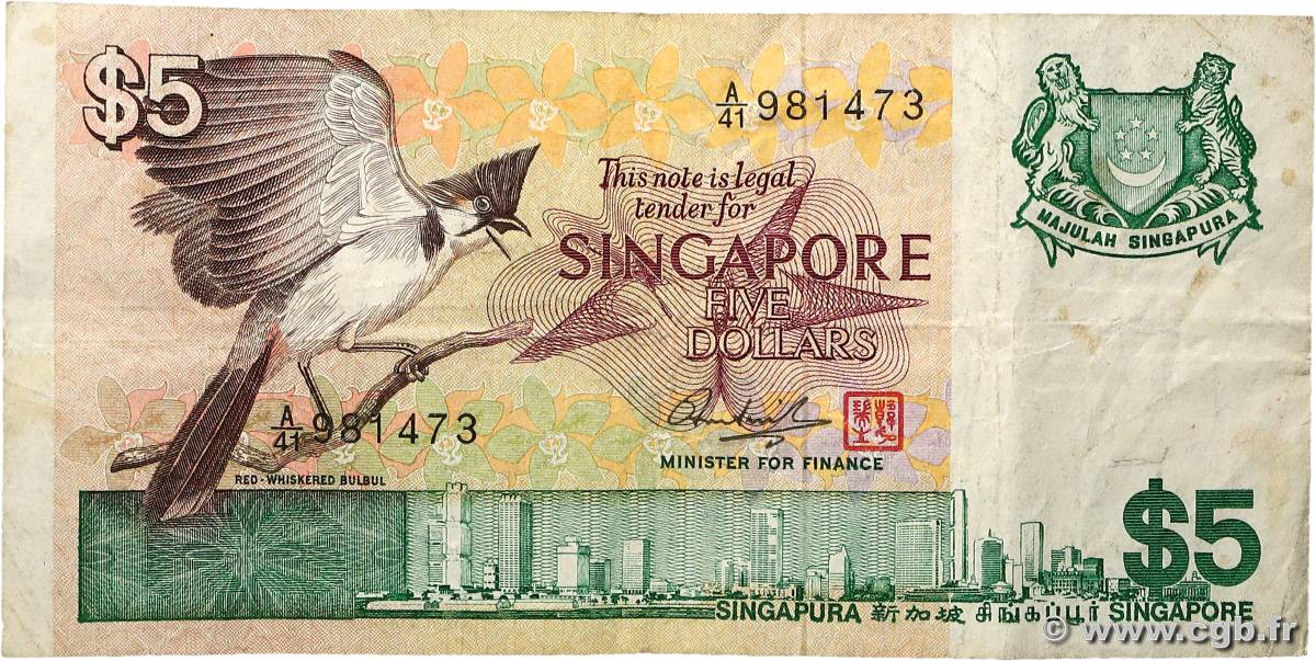 5 Dollars SINGAPOUR  1976 P.10 TB