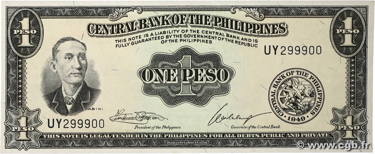 1 Peso PHILIPPINES  1949 P.133h UNC