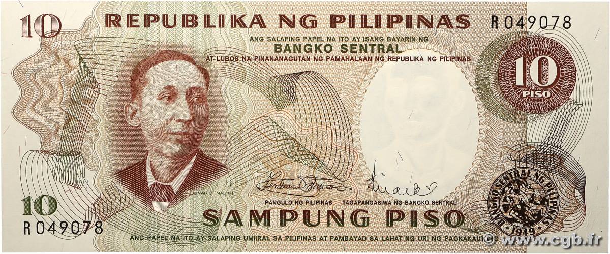 10 Piso PHILIPPINES  1969 P.144b UNC