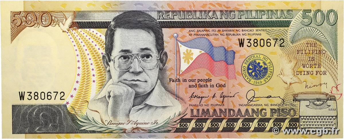 500 Pesos PHILIPPINES  1987 P.173a NEUF