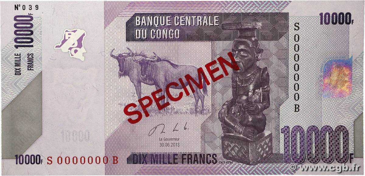10000 Francs Spécimen RÉPUBLIQUE DÉMOCRATIQUE DU CONGO  2013 P.103bs SPL