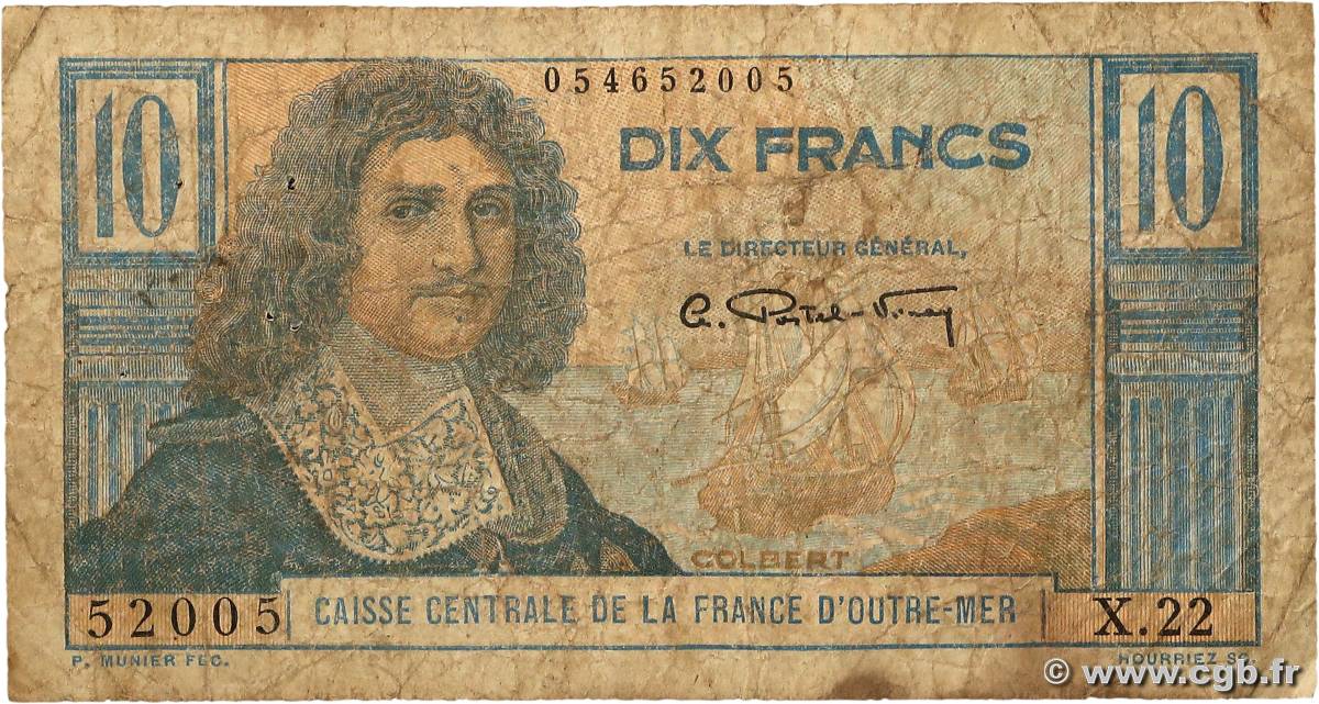 10 Francs Colbert CCFOM AFRIQUE ÉQUATORIALE FRANÇAISE  1947 A.130a G