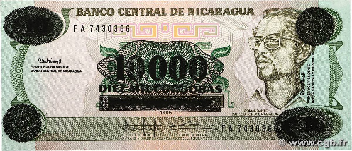 10000 Cordobas sur 10 Cordobas NICARAGUA  1989 P.158 UNC
