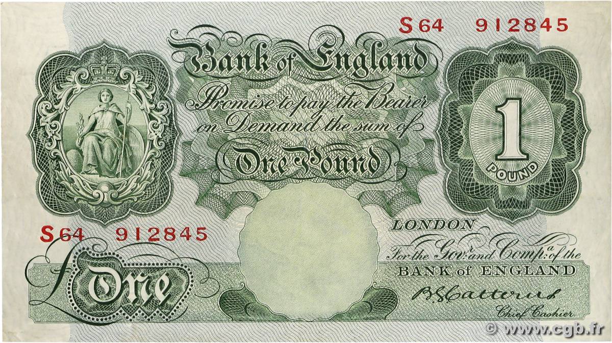 1 Pound ENGLAND  1929 P.363b VF+