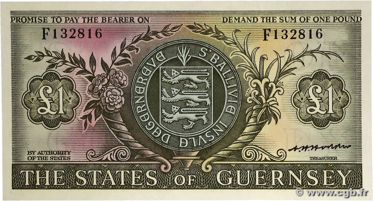 1 Pound GUERNSEY  1969 P.45b UNC