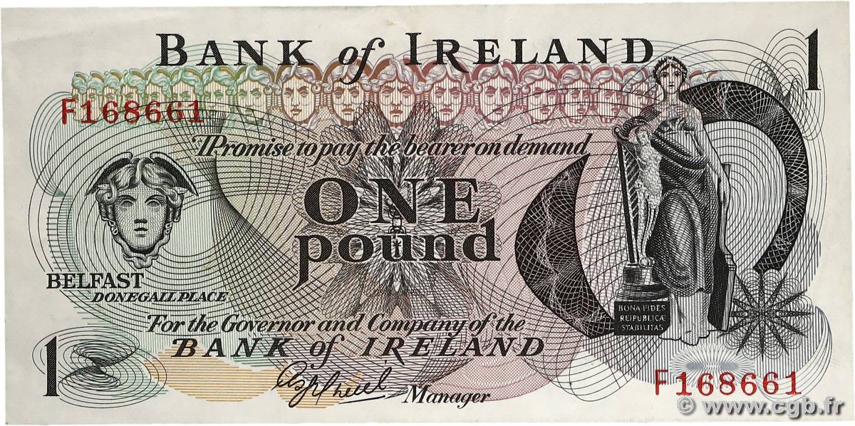 1 Pound IRLANDE DU NORD  1977 P.061b TTB+