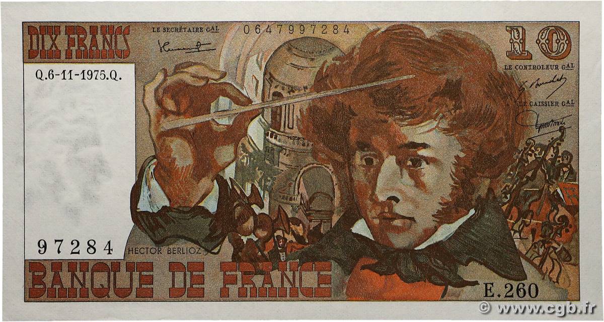 10 Francs BERLIOZ FRANCIA  1975 F.63.14 SC+