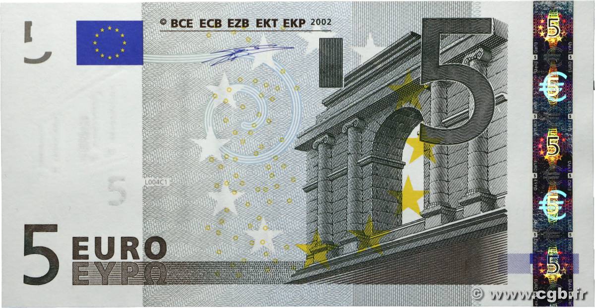 5 Euro EUROPA  2002 P.01u UNC