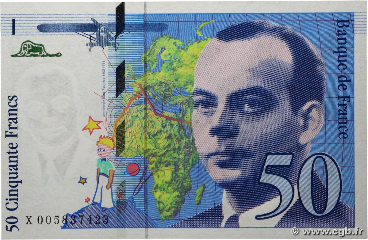 50 Francs SAINT-EXUPÉRY FRANCE  1993 F.72.02 UNC