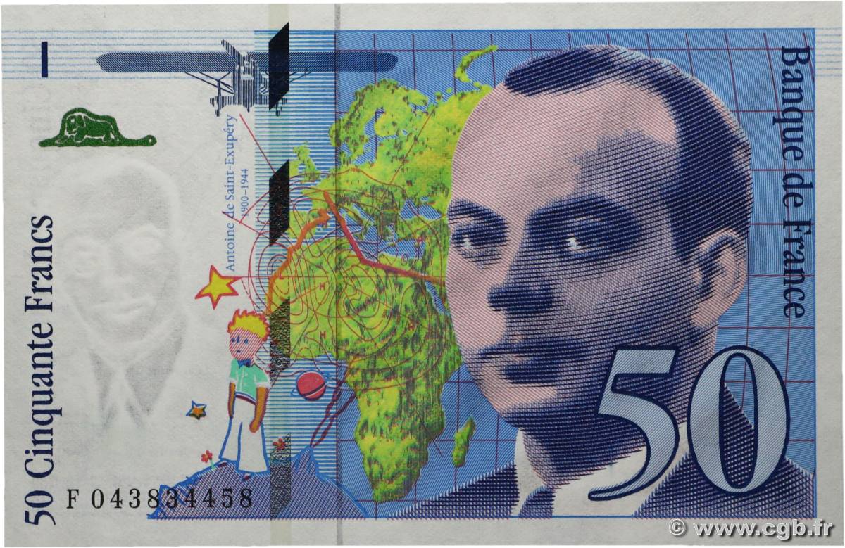 50 Francs SAINT-EXUPÉRY modifié FRANCE  1997 F.73.04 UNC