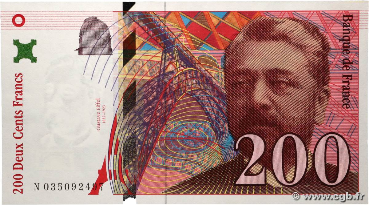 200 Francs EIFFEL FRANCE  1996 F.75.02 AU