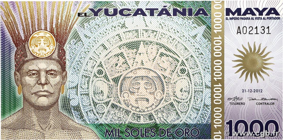 1000 Soles de Oro MEXICO  2012 P.- FDC