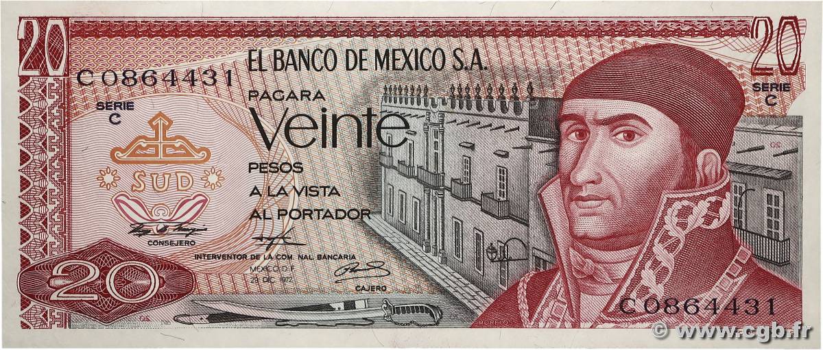 20 Pesos MEXICO  1972 P.064a EBC