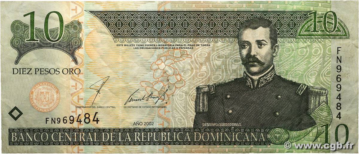 10 Pesos Oro RÉPUBLIQUE DOMINICAINE  2002 P.168b MB