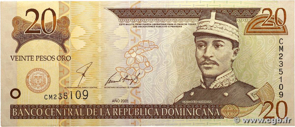 20 Pesos Oro RÉPUBLIQUE DOMINICAINE  2001 P.169a BB