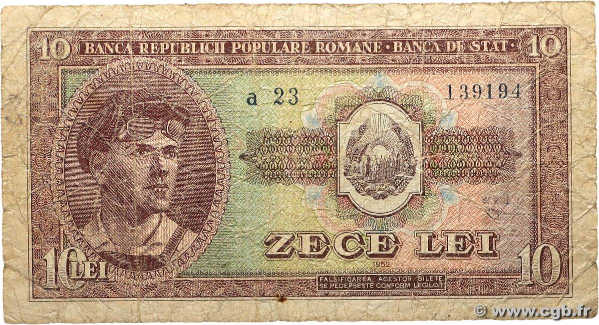 10 Lei ROMANIA  1952 P.088b B
