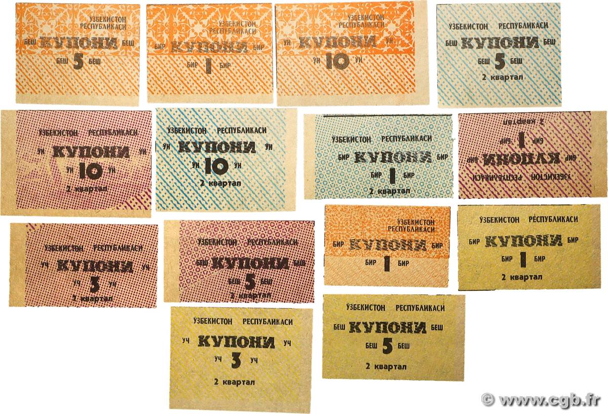 1 à 50 Bir Lot UZBEKISTAN  1990 P.- UNC