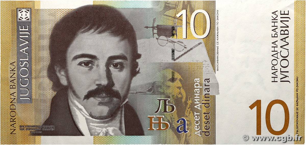 10 Dinara YUGOSLAVIA  2000 P.153b XF