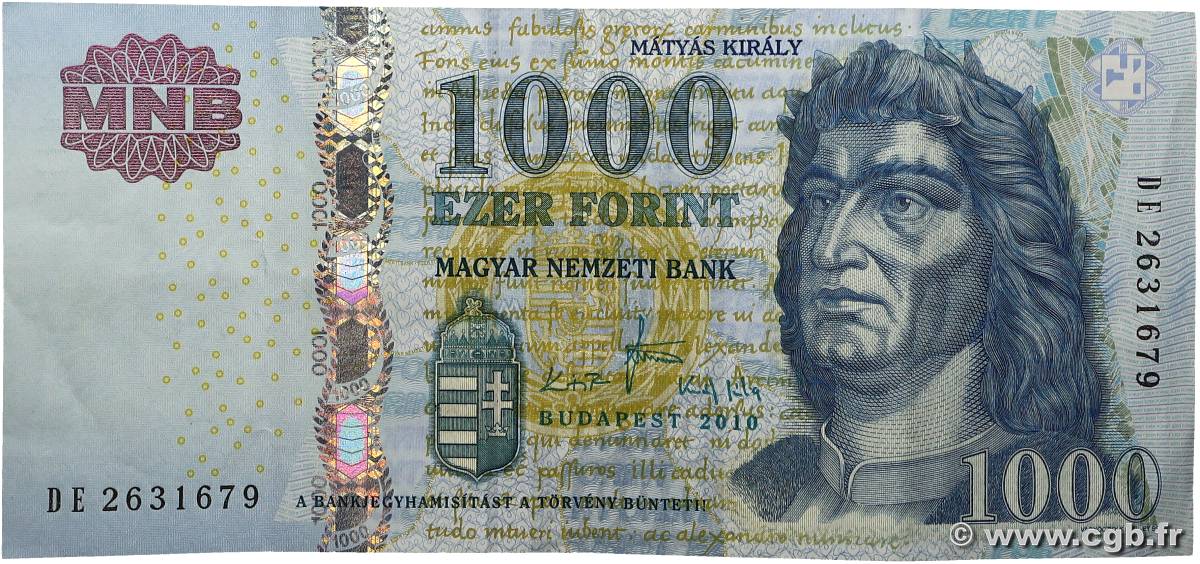 1000 Forint HONGRIE  2010 P.197B TTB+