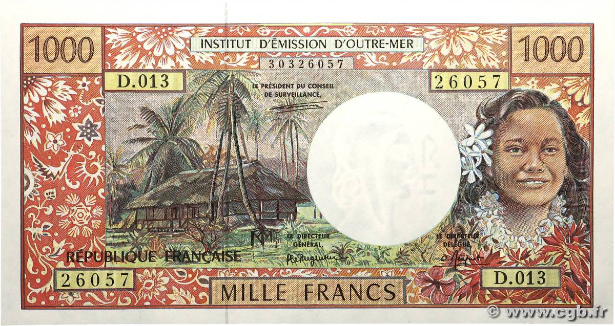 1000 Francs POLYNÉSIE, TERRITOIRES D OUTRE MER  1995 P.02a SPL
