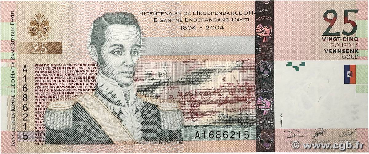 25 Gourdes HAÏTI  2004 P.273a NEUF