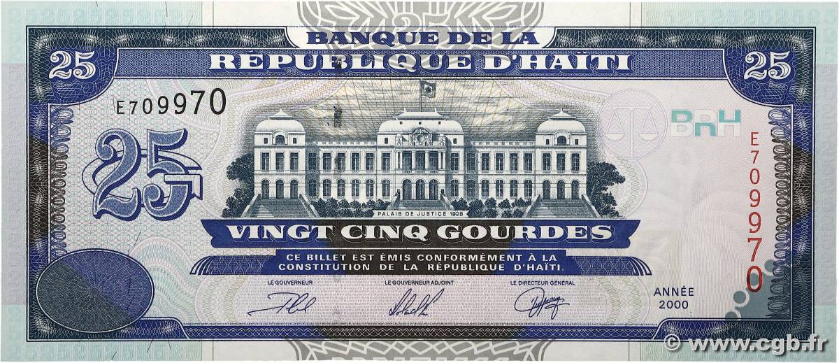 25 Gourdes HAÏTI  2000 P.266a FDC