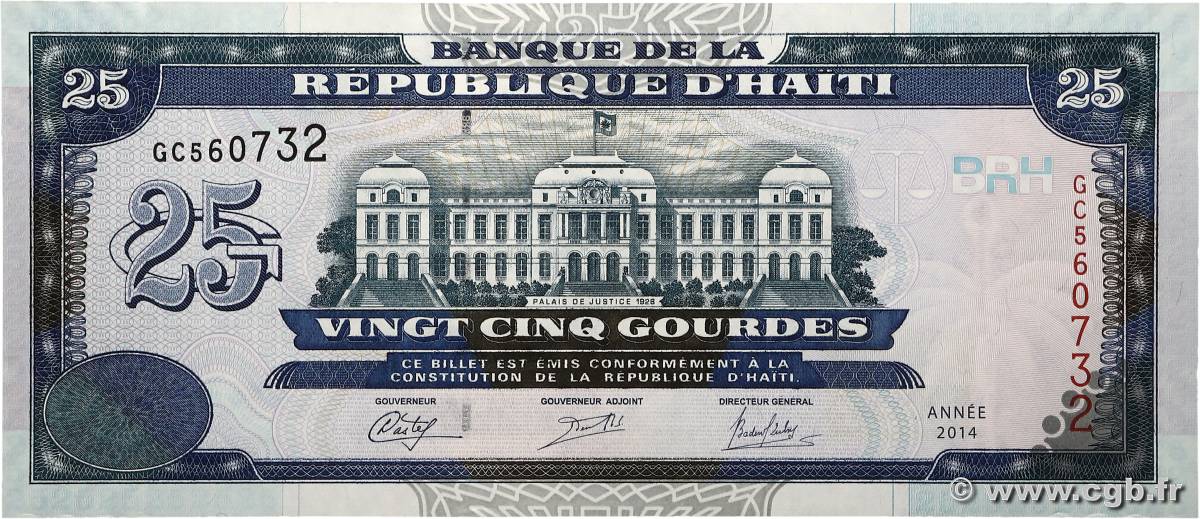 25 Gourdes HAÏTI  2014 P.266e FDC